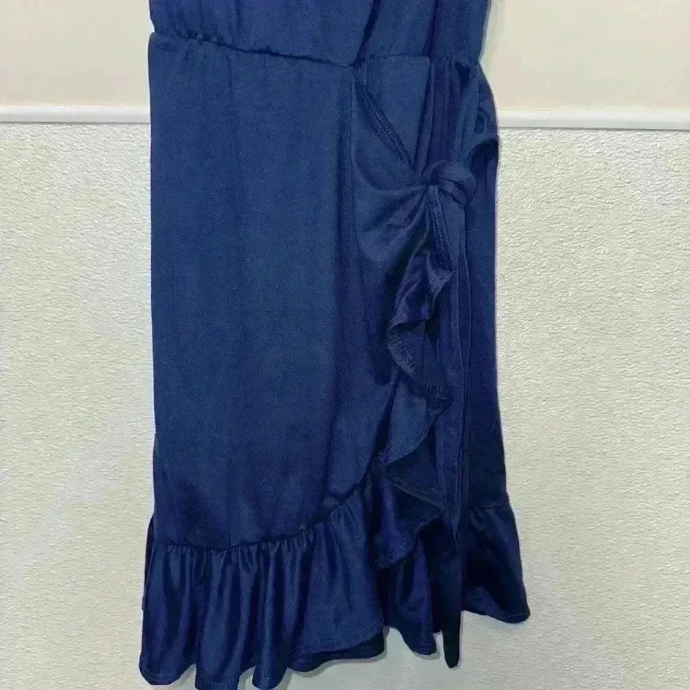Alter’d State Blue Spaghetti Strap Wrap Style Dress Size M - Picture 2 of 10